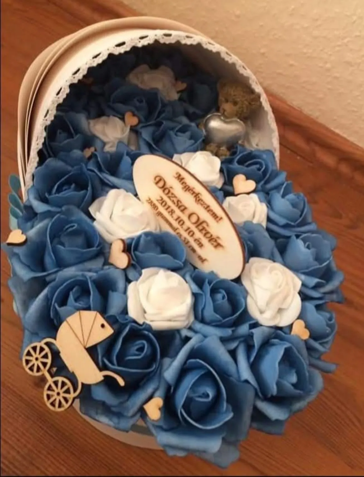 Kézzel készített babás dekor