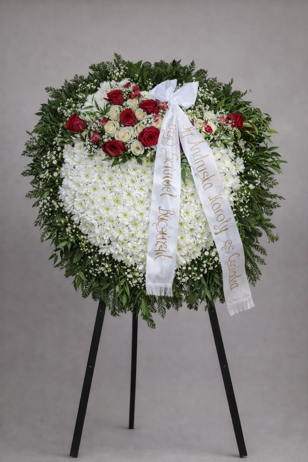 Temetési koszorú virágkompozíció