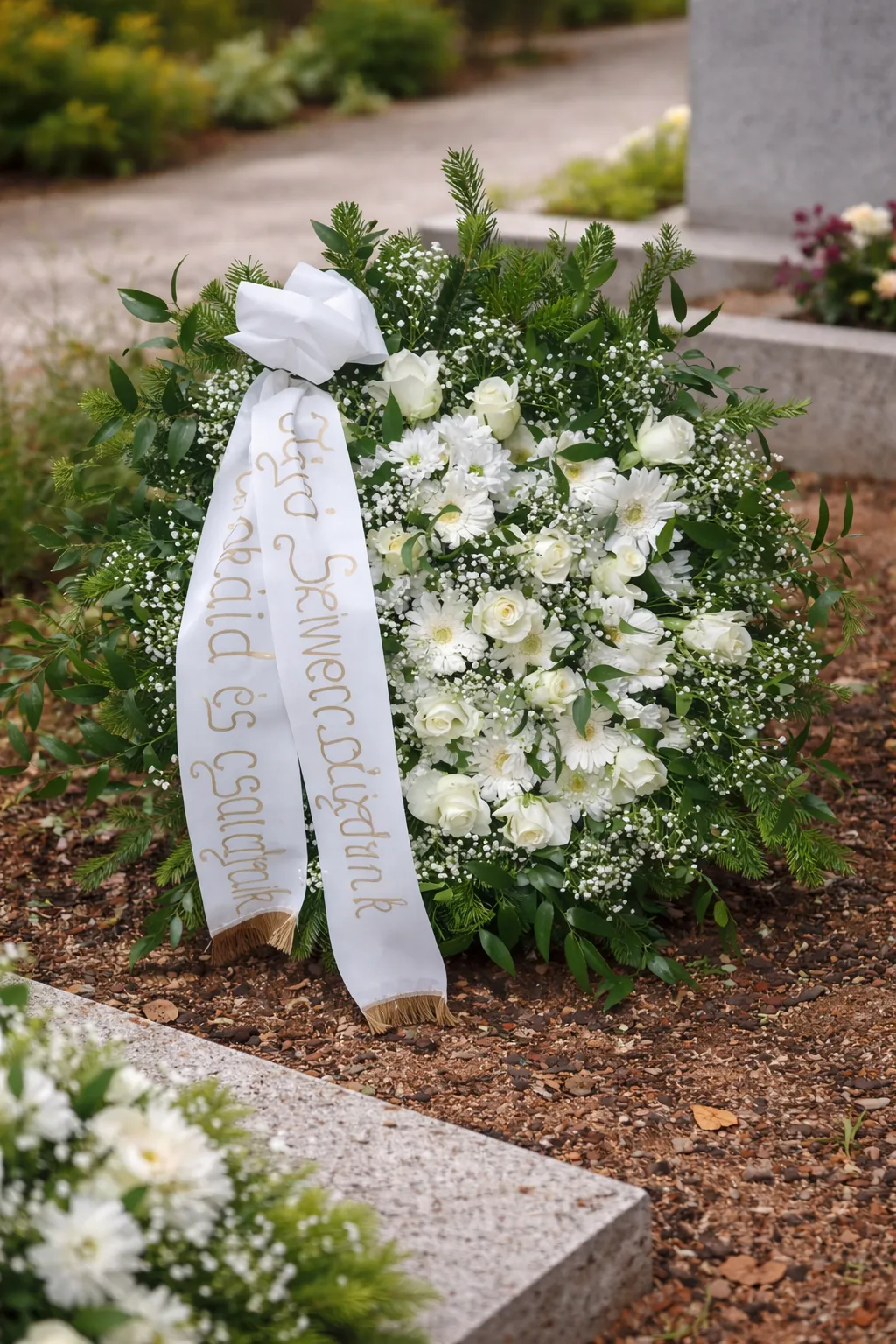 Virág koszorú megemlékezésre