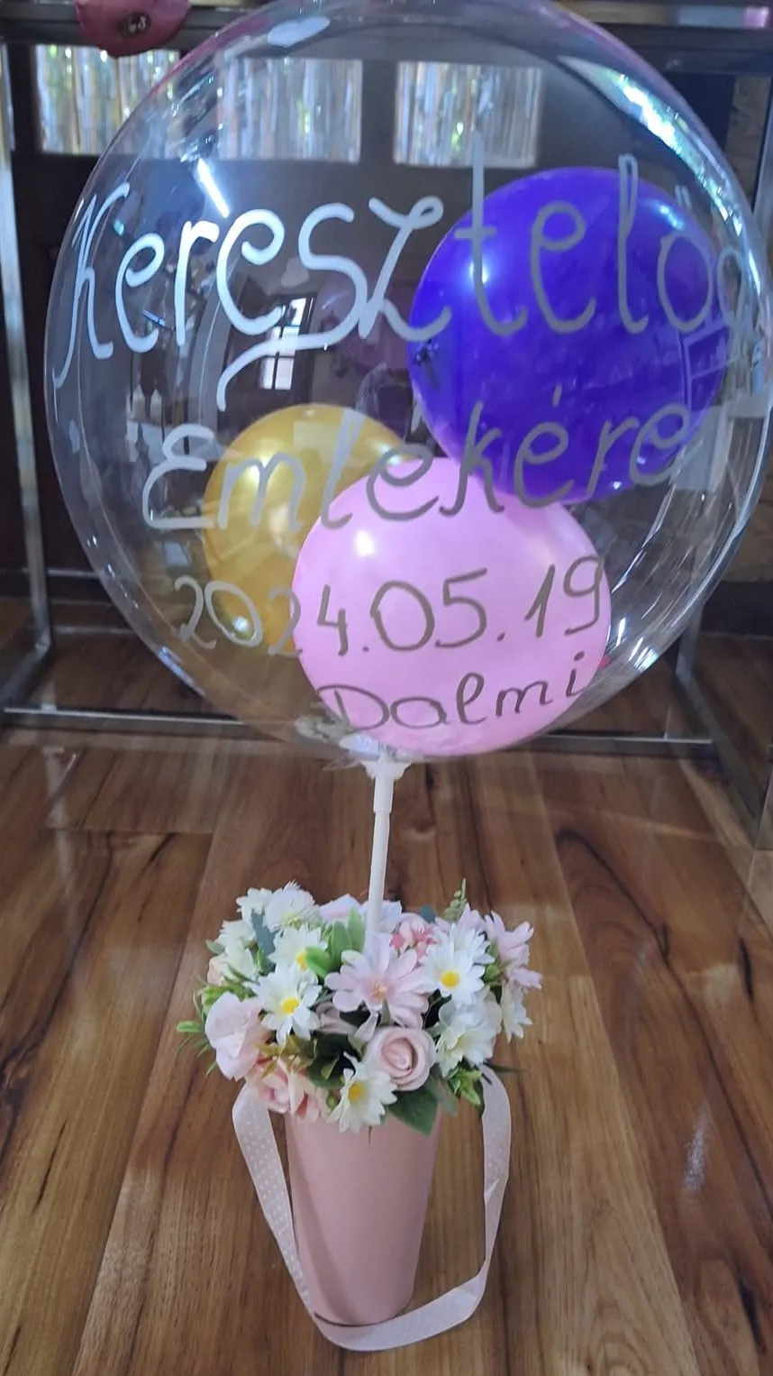 Ballon dekoráció közelről