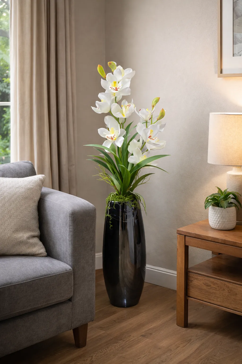 Fehér orchidea dekoráció