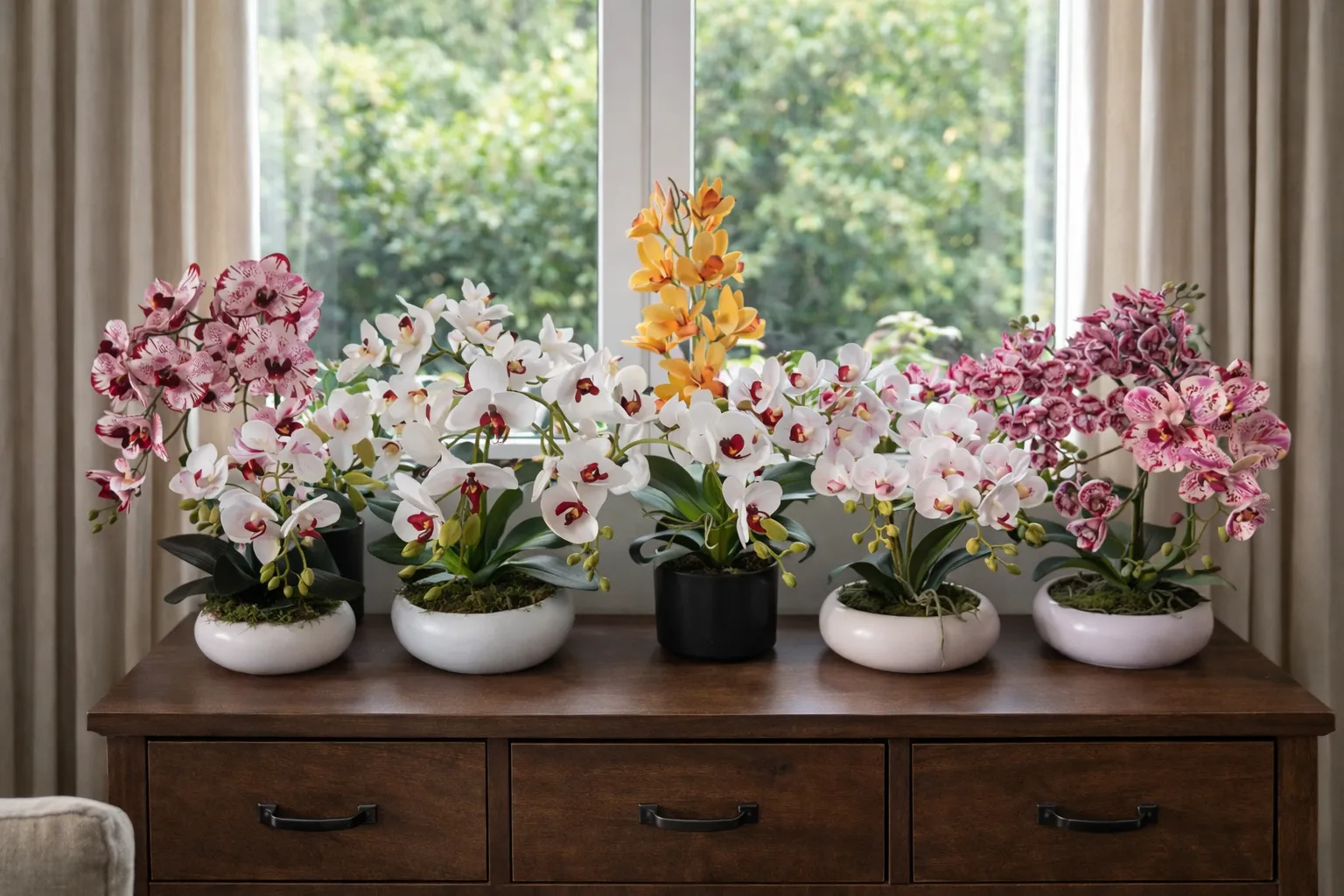 Modern orchidea dekoráció