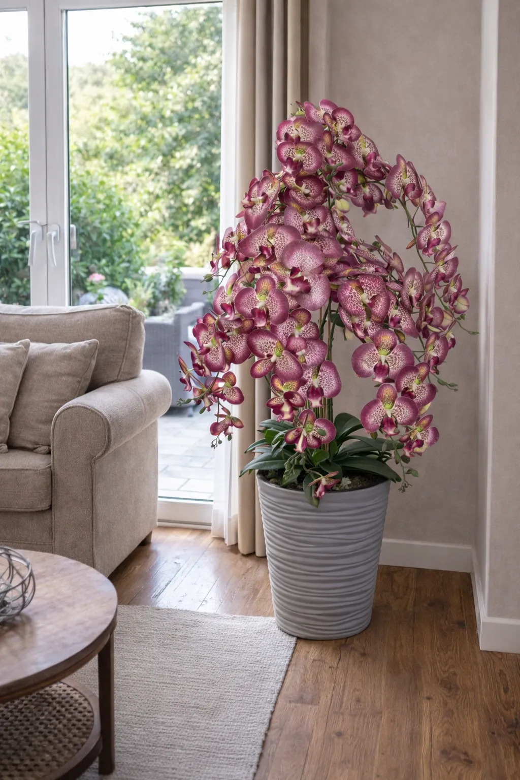 Orchidea kompozíció közelről