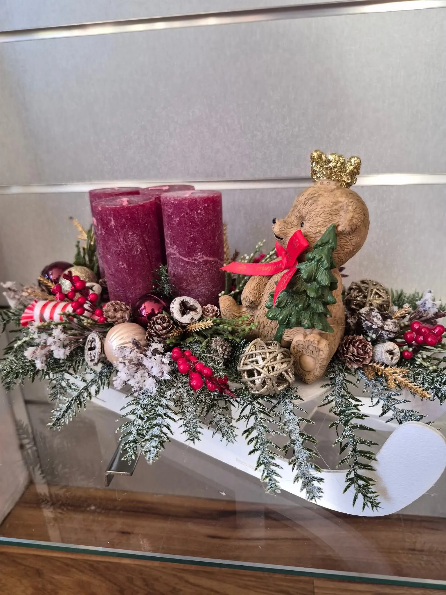 Téli ünnepi dekoráció